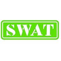 Amazon.co.jp: SWAT 文字 ロゴ カッティング ステッカー (17.銀) : 車